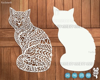 Download Mandala Cat Svg Etsy