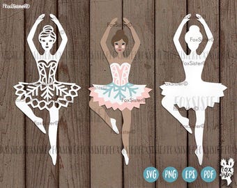 ballerina svg papercut template ballet dancer svg cut file etsy