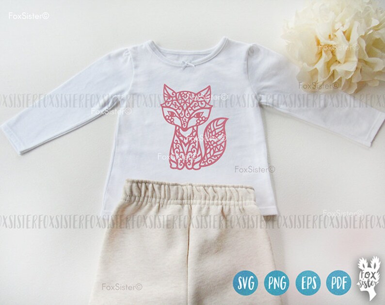 Download Paper Party Kids Woodland Themed Digital Decal For Cricut Silhouette Fox Silhouette Cute Mandala Fox Cut File In Svg Png Pdf Eps File Formats Baby Fox Svg Craft Supplies Tools