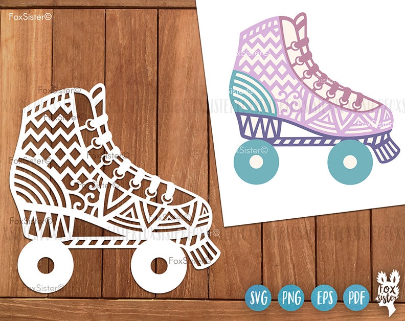 Roller Skates Svg Cut File Roller Skates Vector Clipart 80s Etsy UK
