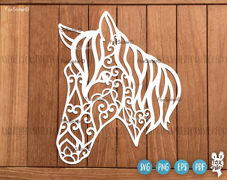 Download Mandala Horse Svg Cut File Horse Head Svg Horse Svg Farm Etsy