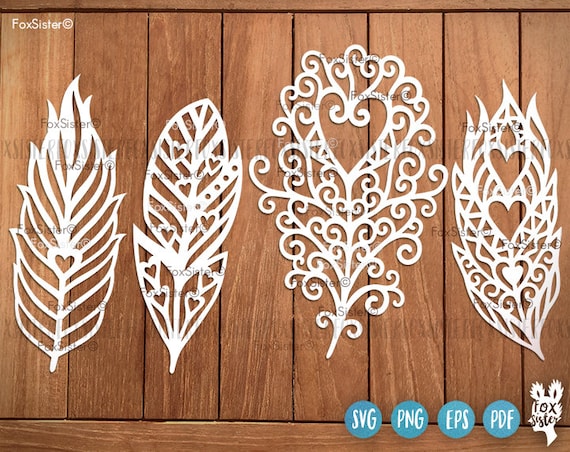 Download Feather Svg Boho Svg Heart Svg Feathers Svg Feather | Etsy