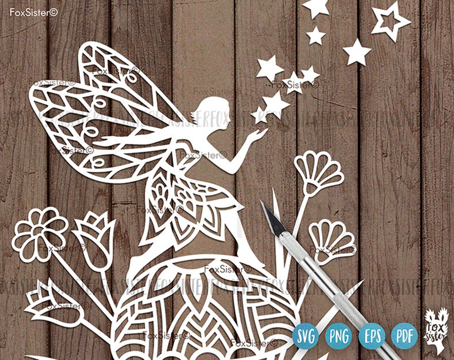 Fairy Svg Cutting File for Cricut and Silhouette Forest Fairy | Etsy