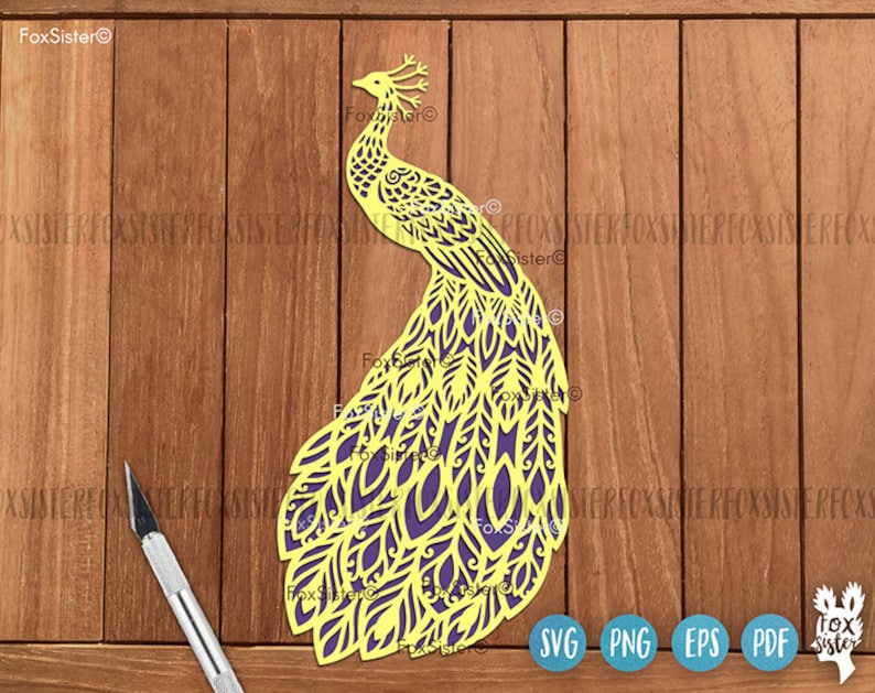 Download Peacock svg vector detailed cutting file design Peacock | Etsy