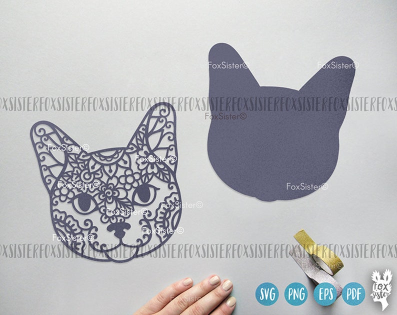 Download Cat Face Svg Cute Mandala Cat Face Svg Kitty Svg Clipart ...