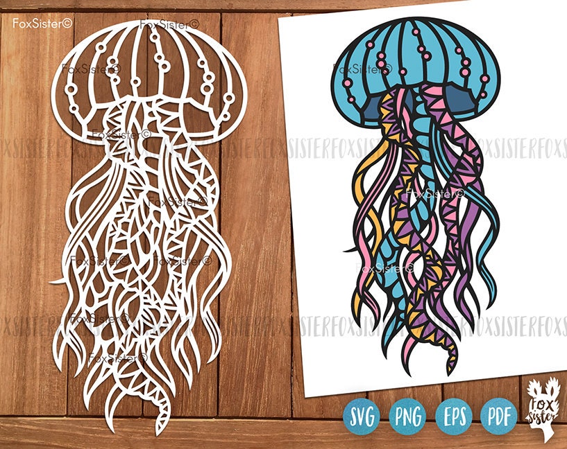 Download Jellyfish Svg Design For Cricut And Silhouette Jellyfish Svg Etsy