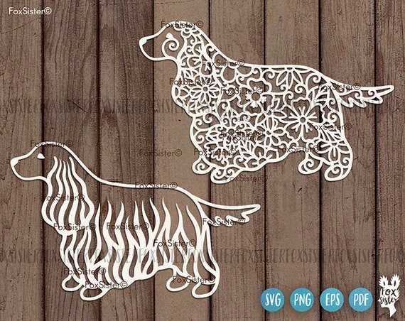 Download Spaniel Svg Cut File Clipart Floral Dog Svg Cute Spaniels Etsy