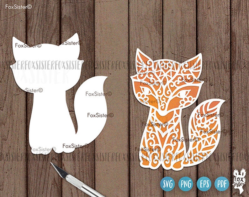 Download Paper Party Kids Woodland Themed Digital Decal For Cricut Silhouette Fox Silhouette Cute Mandala Fox Cut File In Svg Png Pdf Eps File Formats Baby Fox Svg Craft Supplies Tools