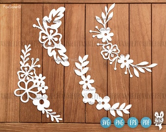 Flower Sets Svg Png Bundle, Flower Monogram Frame Svg, Flowers designs Svg Clipart, Floral Wreath Svg, cut files for Cricut and Silhouette