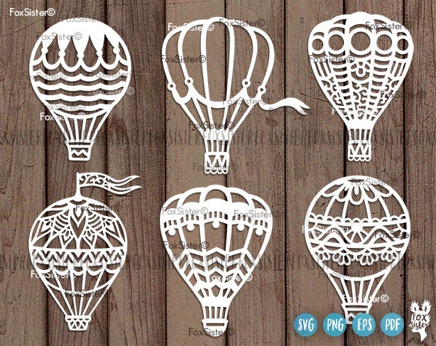 Hot Air Balloon Svg Cut File Bundle Air Balloon Svg | Etsy