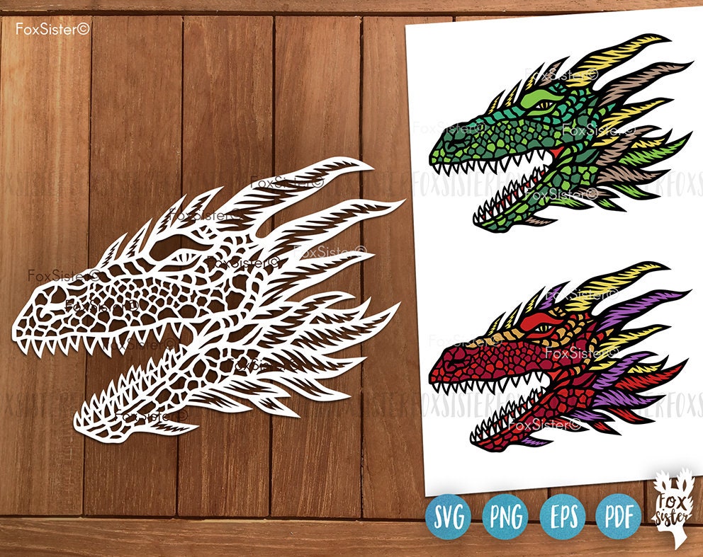 Dragon Head Svg Design for Cricut and Silhouette Dragons Svg - Etsy UK
