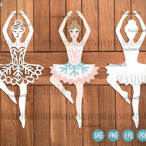 Ballerina SVG Papercut Template Ballet Dancer Svg Cut File Etsy