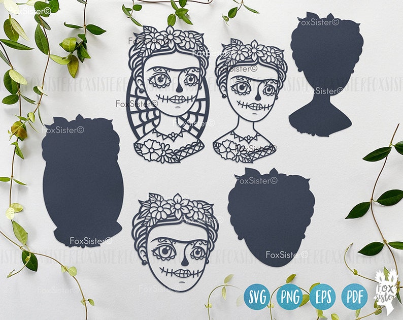 Download Mexican Svg Halloween Svg Foxsister Frida Svg Sugar Skull Svg Woman Svg Frida Kahlo Svg For Cricut And Silhouette Frida Kahlo Png Clip Art Art Collectibles Kromasol Com