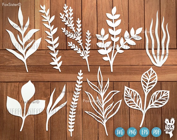Leaves Svg Bundle Leaf Svg File, Plants svg, Branch Svg Cut File, Wreath elements Svg Plants Svg, Vector, Clip art, Cricut, Silhouette
