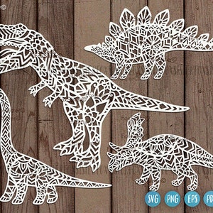 Dinosaur Svg Cutting Files Bundle, Dinosaur Vector Clipart, Dino Svg decal, T-rex Dinosaur Cut File, FoxSister Cricut file Silhouette file