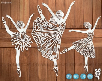 Ballerina svg bundle for Cricut and Silhouette, ballet svg, ballerina clipart, woman svg, dance svg, girl svg, dancer svg, cut files