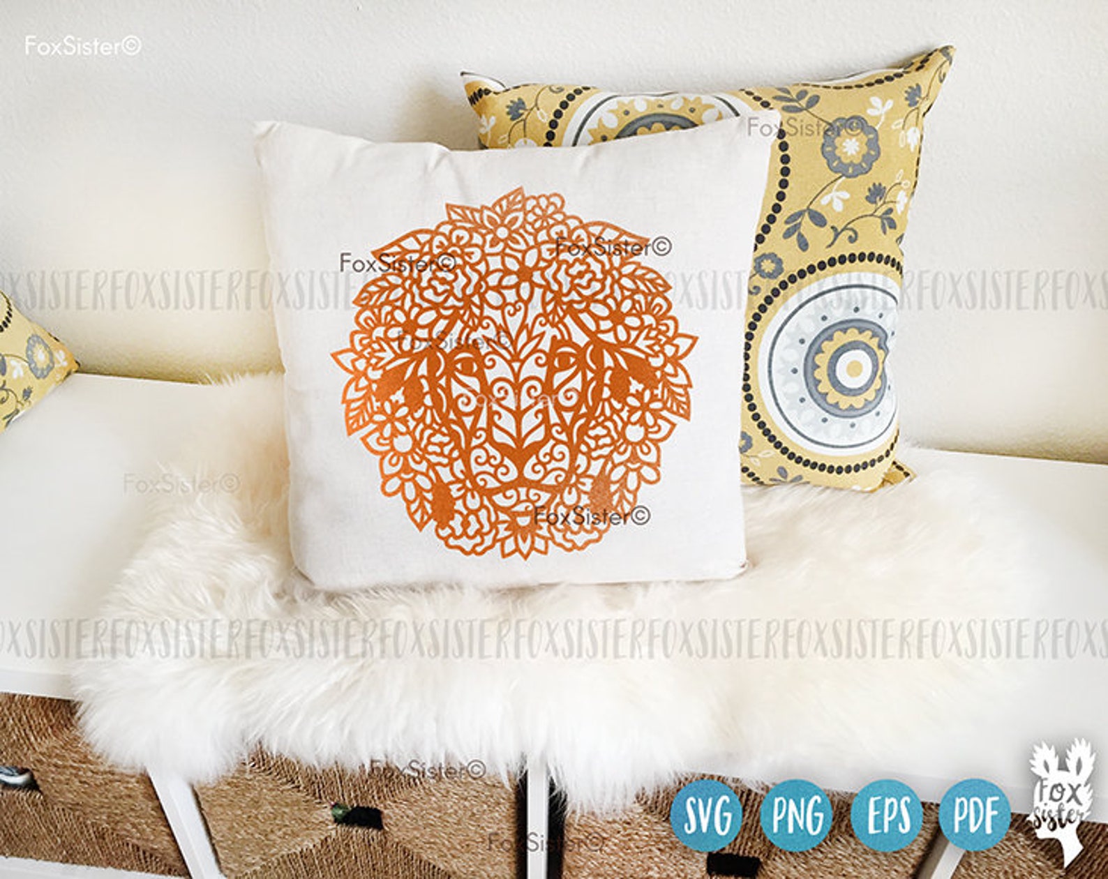 Floral Lion Head Svg Vector Cut File Template, Big Cat Svg, Lion Svg ...