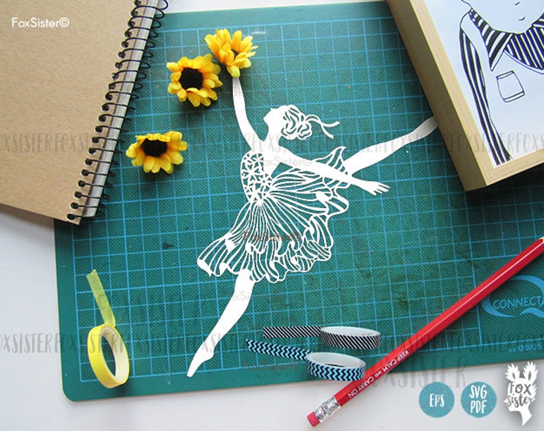 Download Ballerina SVG Bundle 3 Papercut Templates Set 1 Ballet | Etsy