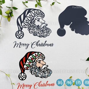 Santa Svg Cut File for Cricut and Silhouette, Santa Claus Svg, Santa ...