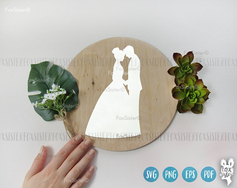 Bride and Groom Svg Cut File for Cricut and Silhouette, Wedding Svg ...
