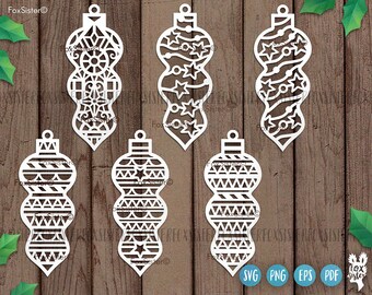 Christbaumkugel svg Bundle Designs für Cricut und Silhouette, Christbaumkugeln Clipart, Weihnachtsschmuck svg, Weihnachten svg Bundle
