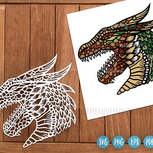 Dragon Svg design for Cricut and Silhouette, Dragon Printable Clipart Wall Art, dragon png, dragon clip art, layered dragon svg, monster svg