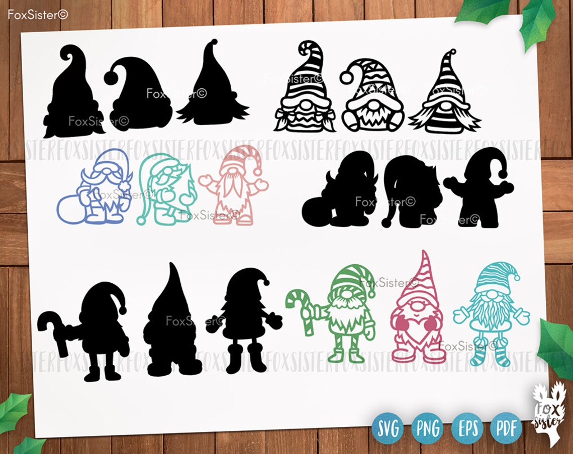 BIG Gnomes Svg Bundle for Cricut and Silhouette, Christmas Svg Files ...