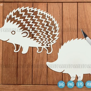 Hedgehog svg for Cricut and Silhouette, FoxSister, cute animal svg, svg files, hedgehog clipart, hedgehog cut file, animal svg, woodland svg image 2