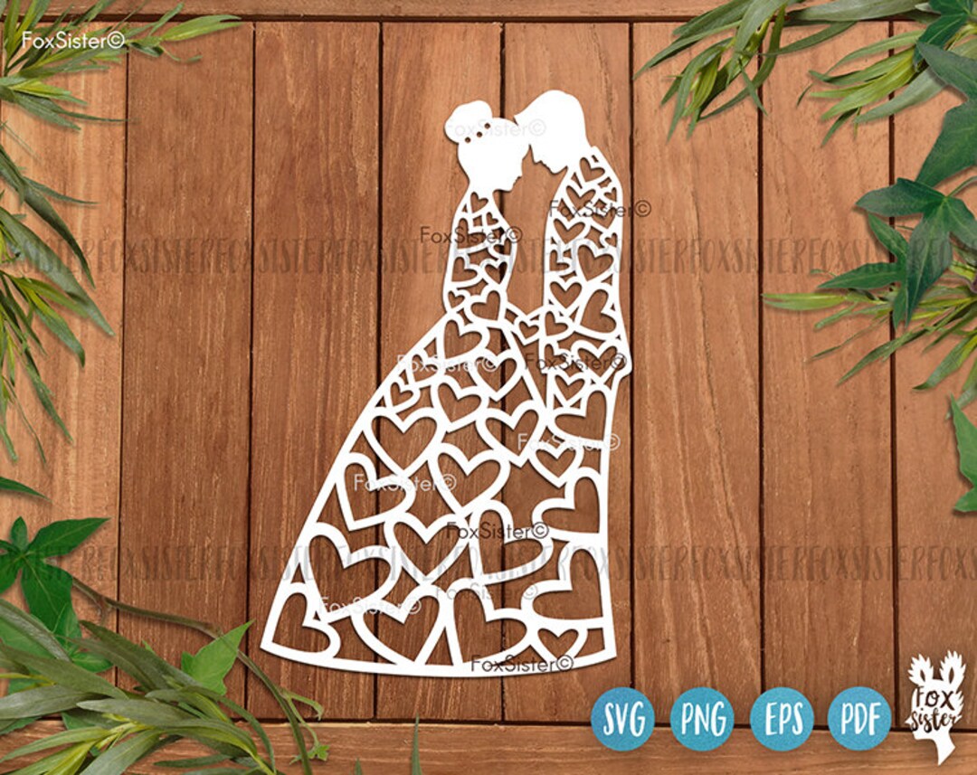 Bride and Groom Svg Cut File for Cricut and Silhouette, Wedding Svg ...