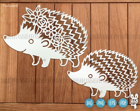 Hedgehog svg for Cricut and Silhouette, FoxSister, cute animal svg, svg files, hedgehog clipart, hedgehog cut file, animal svg, woodland svg