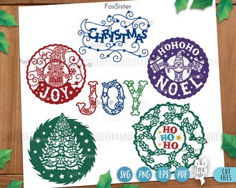 Christmas svg bundle for Cricut Silhouette, Christmas png, Christmas clipart, Joy svg, Noel svg, Ho ho ho svg, Christmas tree svg,tshirt svg