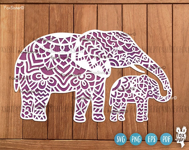 Download Elephants Svg Png Template Mom Svg Baby Svg Elephant Svg Etsy