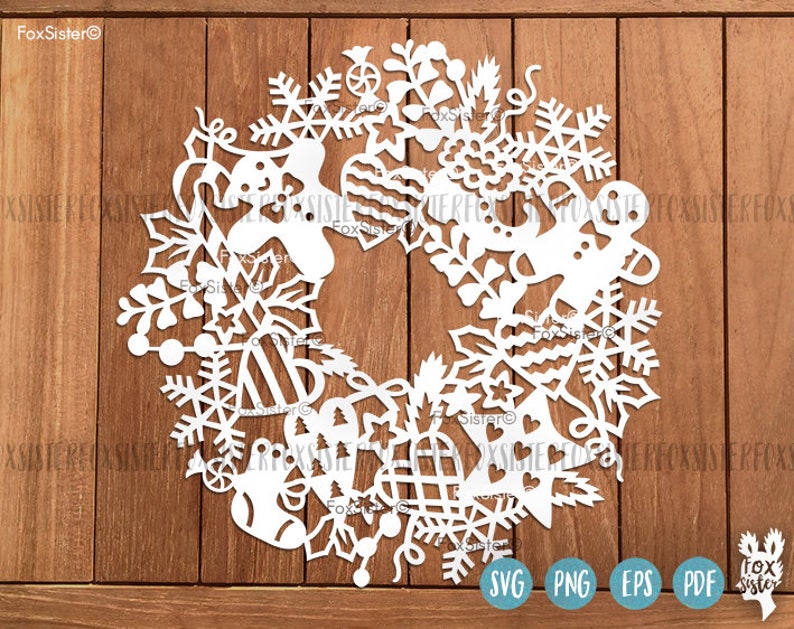 Download Christmas svg Wreath Blank Circle Frame Cutting File | Etsy