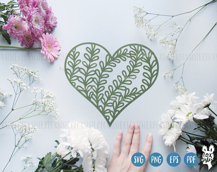Hearts Svg for Cricut and Silhouette Svg Files Floral Heart - Etsy UK