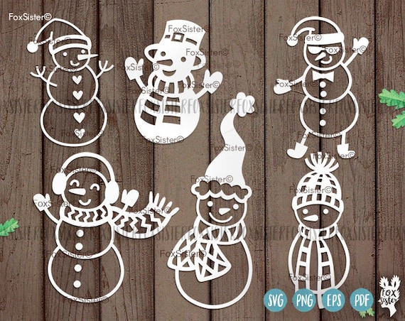 Christmas Snowmen svg Snowman svg Bundle Snow Man 6 svg | Etsy