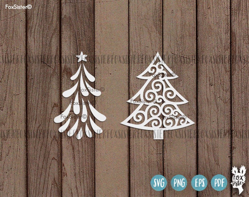 Download 8 Christmas tree svg Bundle SET 2 8 svg cut files | Etsy
