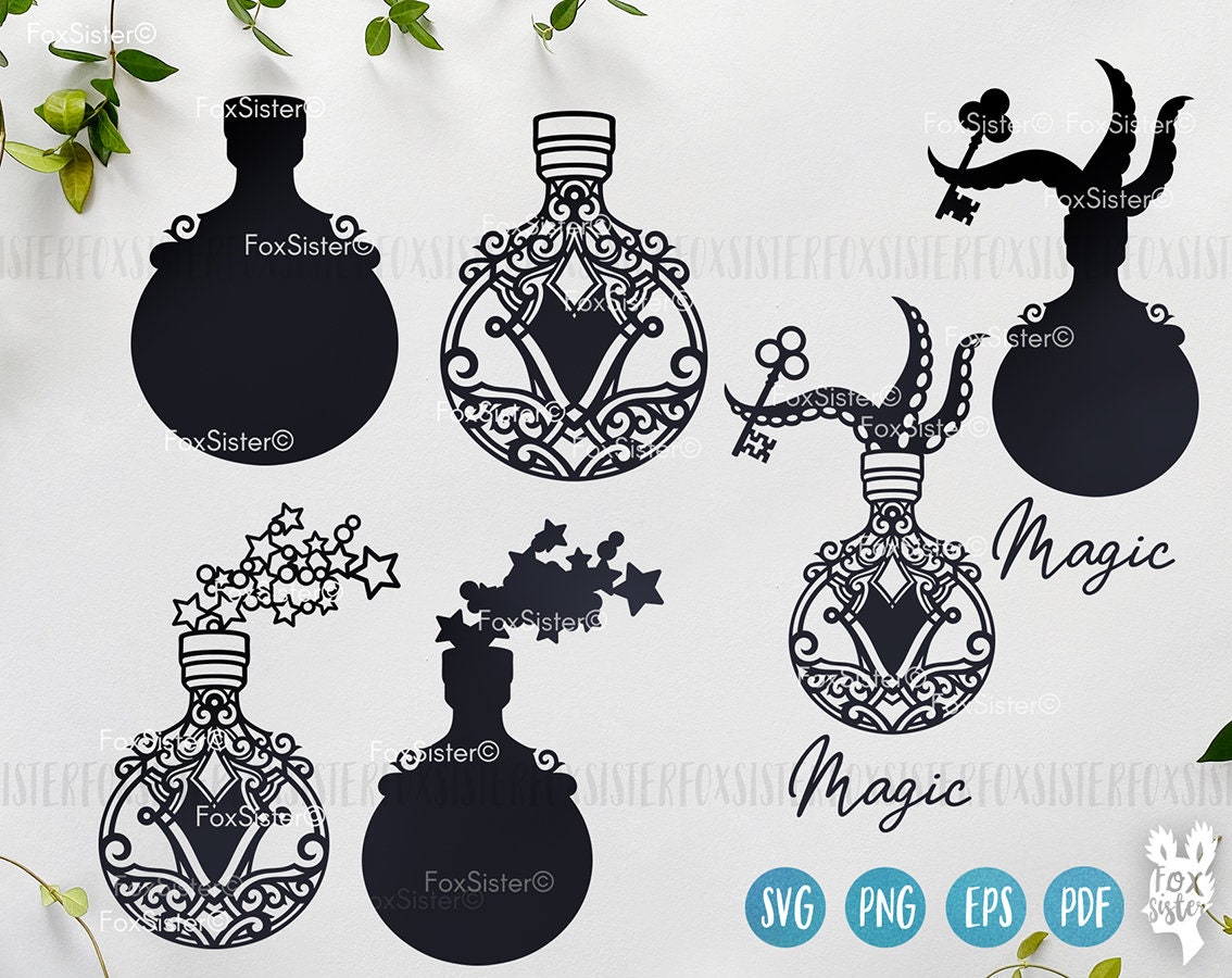 Potion Svg Files Potion Bottle Svg Bundle for Cricut and Silhouette, Witchy Svg, Magic ...