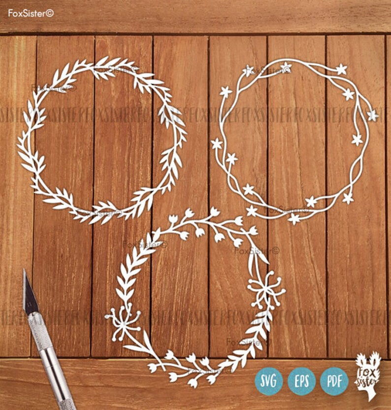 Download BIG SVG Bundle 12 Blank Circle Monogram Frames/Wreath Svg ...
