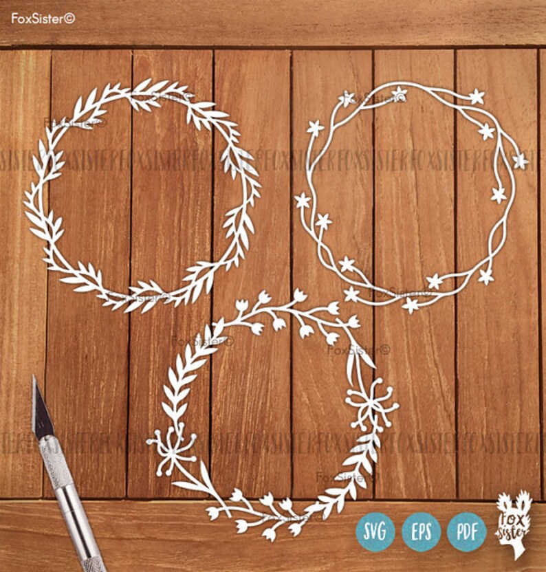 Download BIG SVG Bundle 12 Blank Circle Monogram Frames/Wreath Svg ...