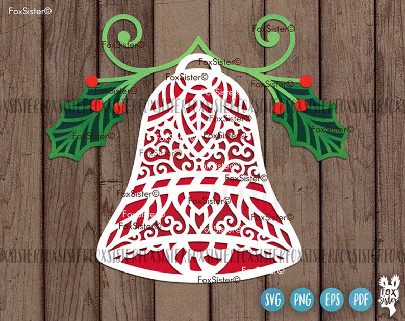 Download Bell Svg Holly Svg Jingle Bell Svg Christmas Svg Files Etsy PSD Mockup Templates