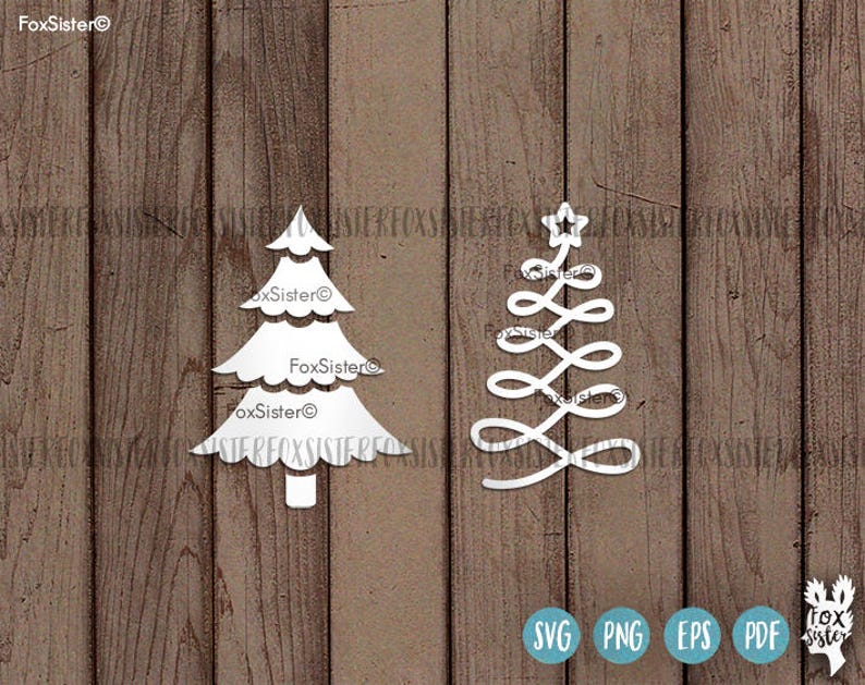 Download 8 Christmas tree svg Bundle SET 2 8 svg cut files | Etsy