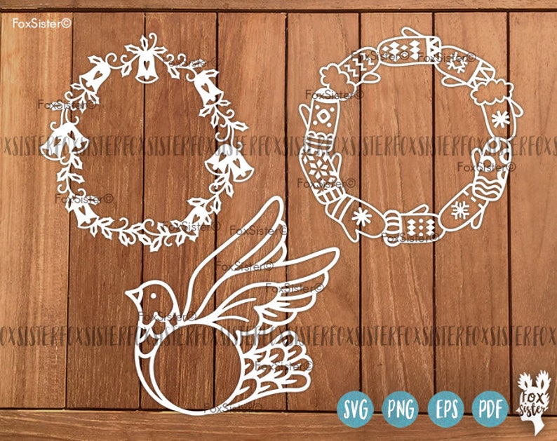 Download Christmas Monogram SVG Bundle SET 1 12 Blank Circle Wreath ...