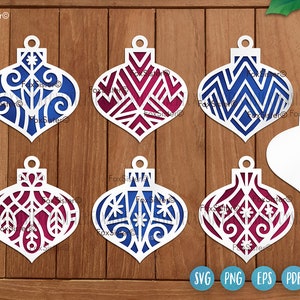 Christmas Bauble svg bundle designs for Cricut and Silhouette, Baubles clipart, Christmas ornament svg, Christmas tree decorations svg