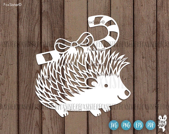 Download Happy Hedgehog Svg File Hedgehog Cut File Merry Christmas Etsy