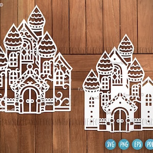 Castle svg cut file for Cricut and Silhouette, cute princess castle svg, magical fairy tale castle svg, beautiful castle svg, house svg