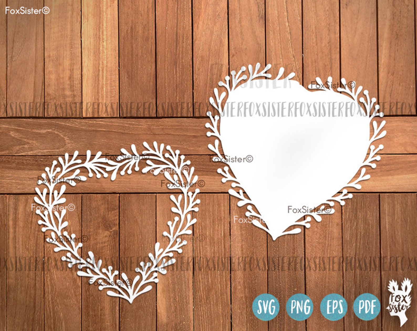 Heart Svg Monogram Frame, Blank Heart Wreath Frame Svg Cut File, Floral ...
