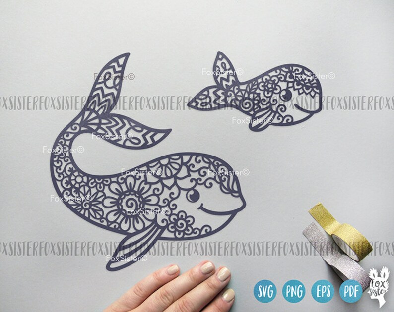 Download Floral Animal Svg Family Svg Whales Svg Cut Files Baby Whale Svg and Mom Svg Png Cutting Svg ...
