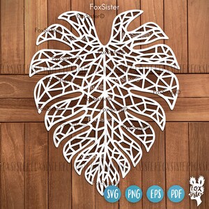 Monstera leaf svg for Cricut and Silhouette, Leaf Svg, palm leaf svg, jungle leaves svg, Nature svg, Plants Svg, tropical leaves svg