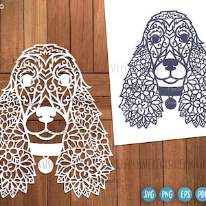 Spaniel Svg Cutting File for Cricut and Silhouette, Spaniel Cut File, Dog Svg, Dog Clipart, Spaniel Vector, FoxSister, Dog Digital Template