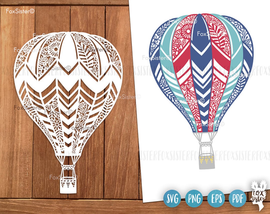Hot Air Balloon Svg Cut File, Air Balloon Clip Art, Silhouette Cutting ...